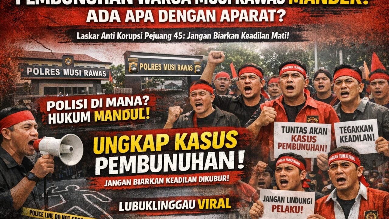 Pembunuhan Warga Musi Rawas Mandek, Publik Pertanyakan Kinerja Aparat